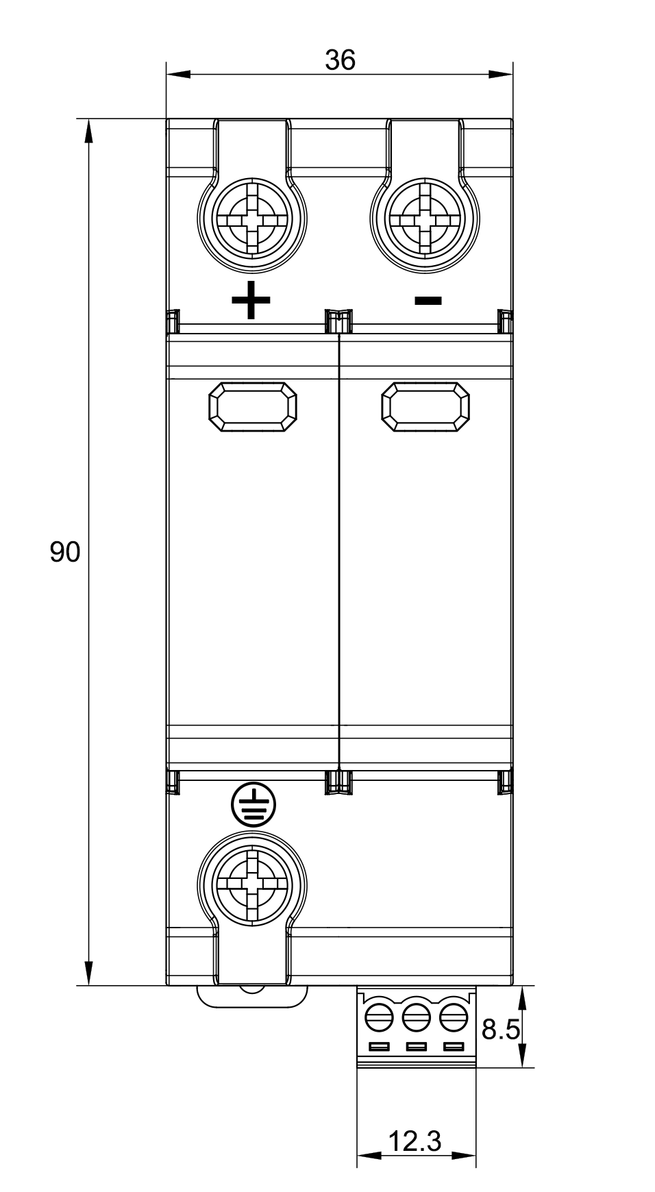 GPS9 C40PV 2P dimension1.png